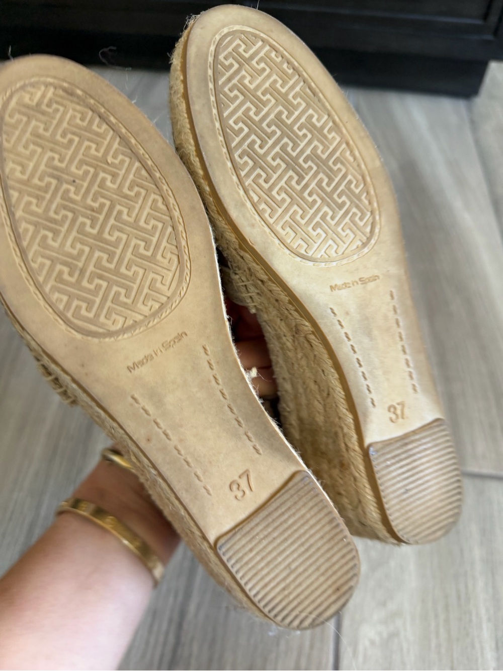 Women's Taupe Suede Espadrille Slingback Flats with Cross Straps - Picture 4 of 4